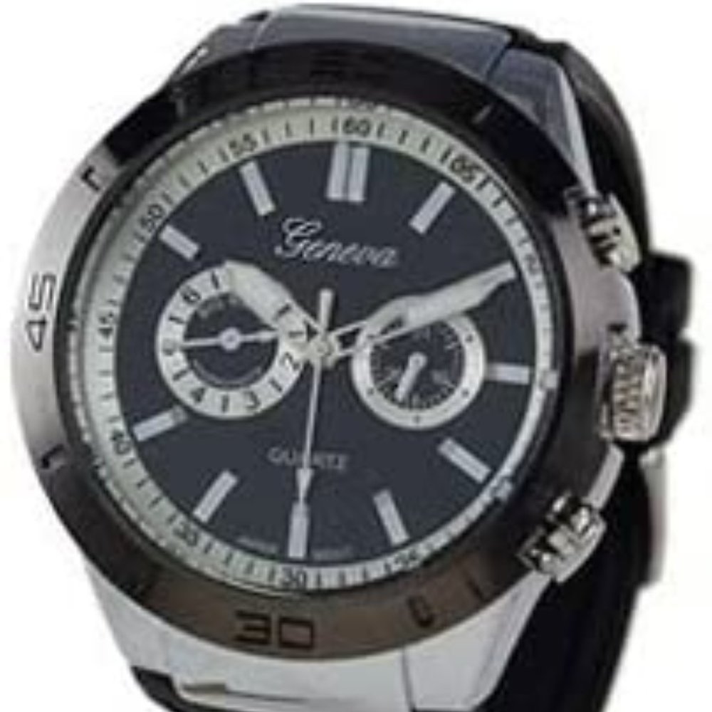 Geneva Platinum 2633 Men's Decorative Chronograph Sporty Watch